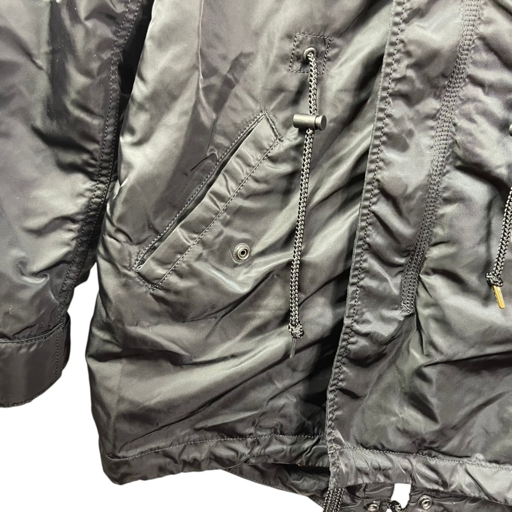 Alpha Industries Flight Jacket Womens XS Black Utility Nylon Parka Military - Picture 4 of 11